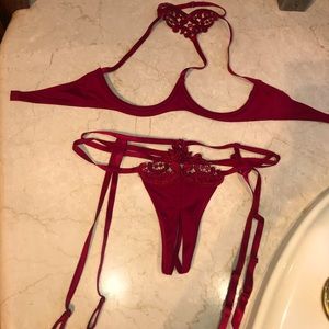 Red Lingerie Set
